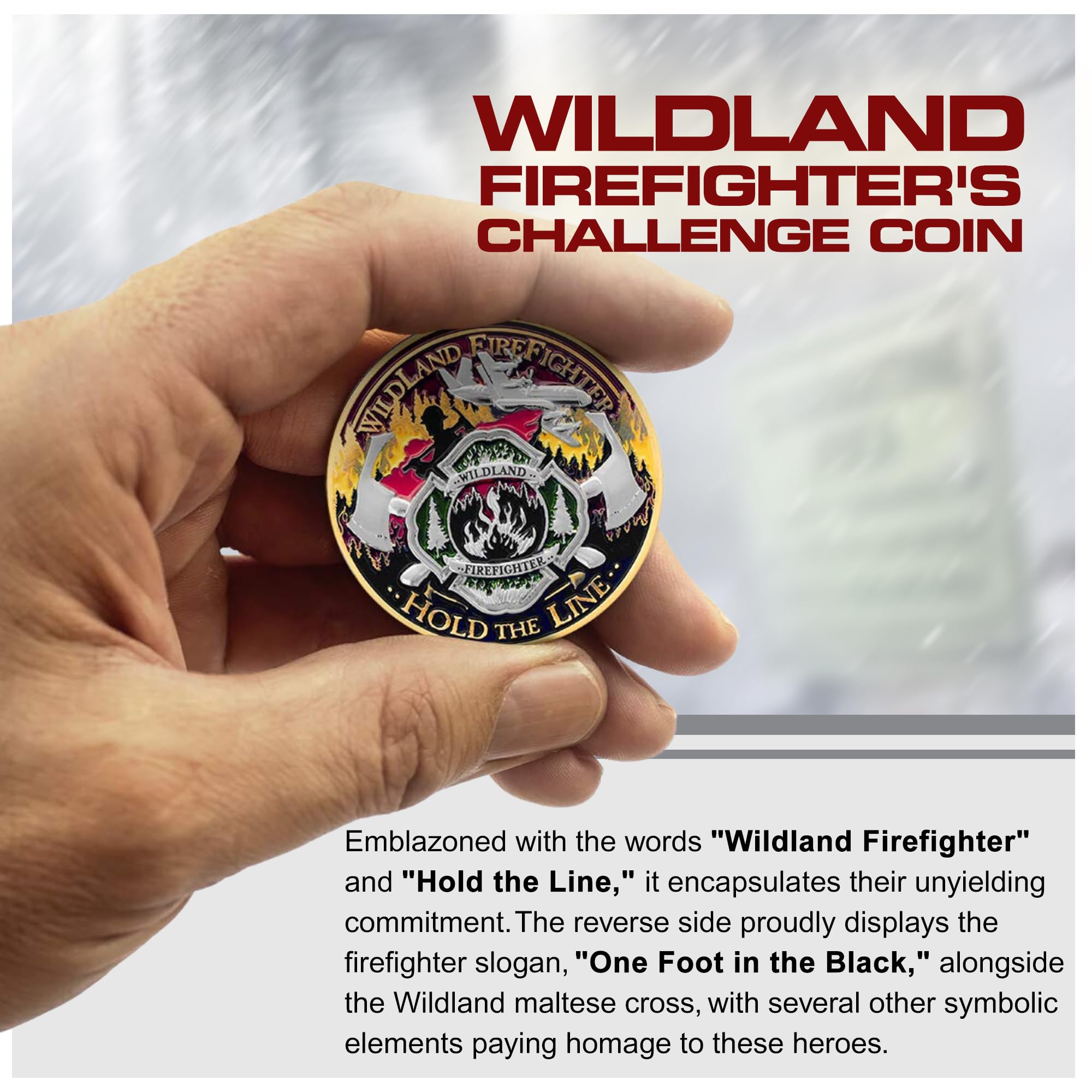 Wildland Firefighter Challenge Coin · Hold The Line : Amazon.ca